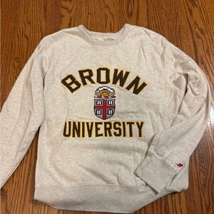 League Cream Crewneck Sweater Brown University
